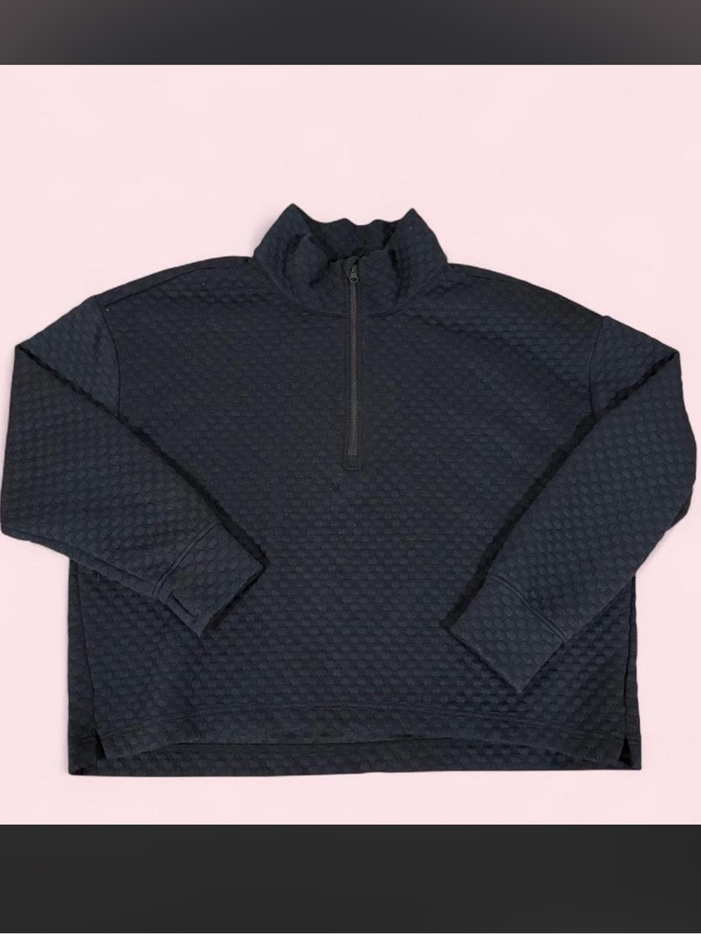 Zella Textured Quarter Zip Pullover – Size XL